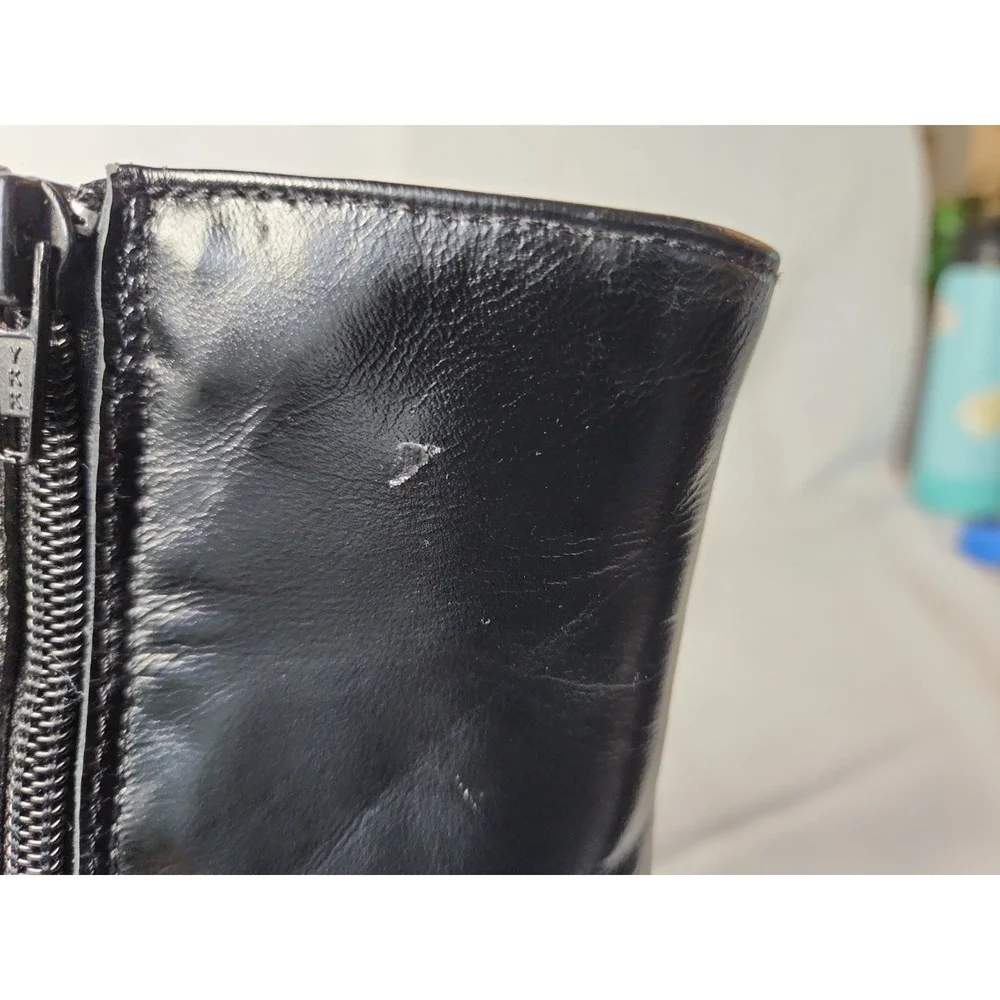 Men's Black Leather Zip Ankle Boots